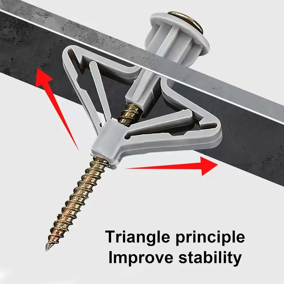 Plasterboard Expansion Screws with Plastic Toggle Anchors – Hollow Drywall Wall Plug Fixing Kit