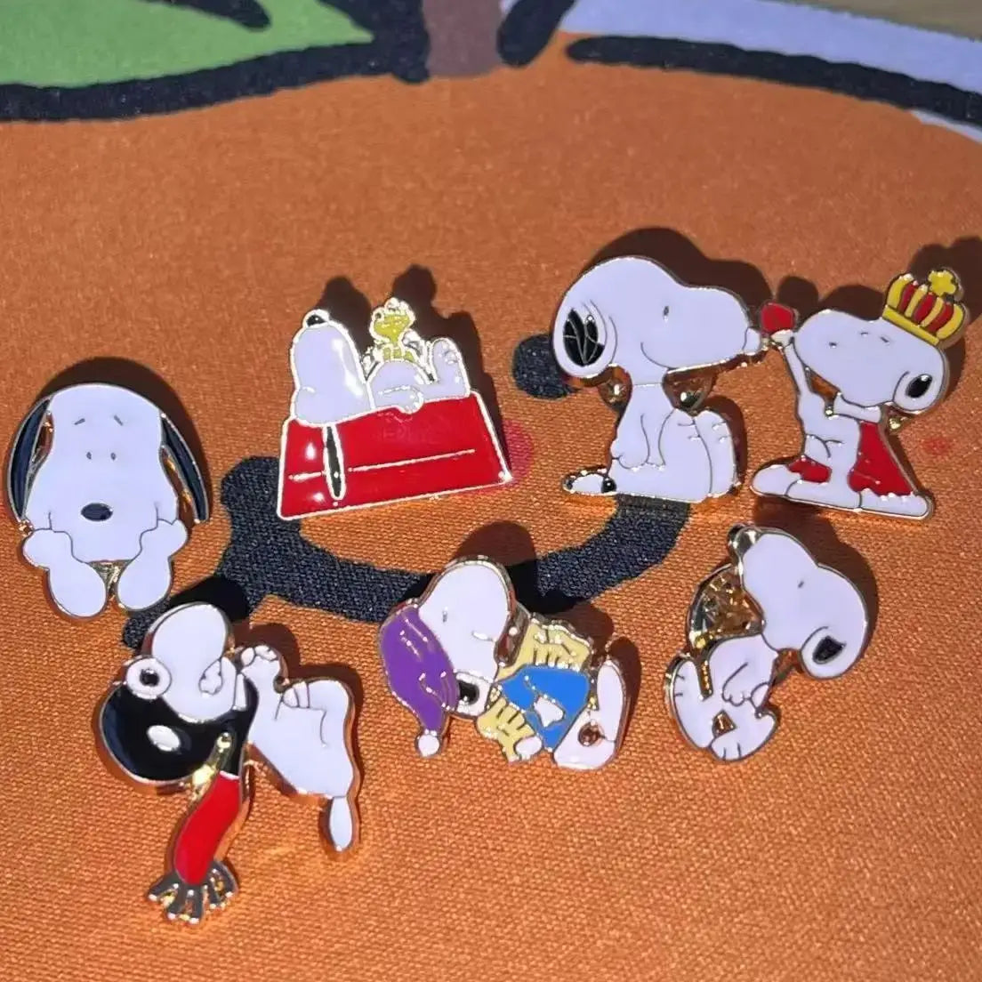 Snoopy Woodstock Enamel Metal Badge Brooch – Cute Anime Cartoon Alloy Pin for Backpacks & Clothes