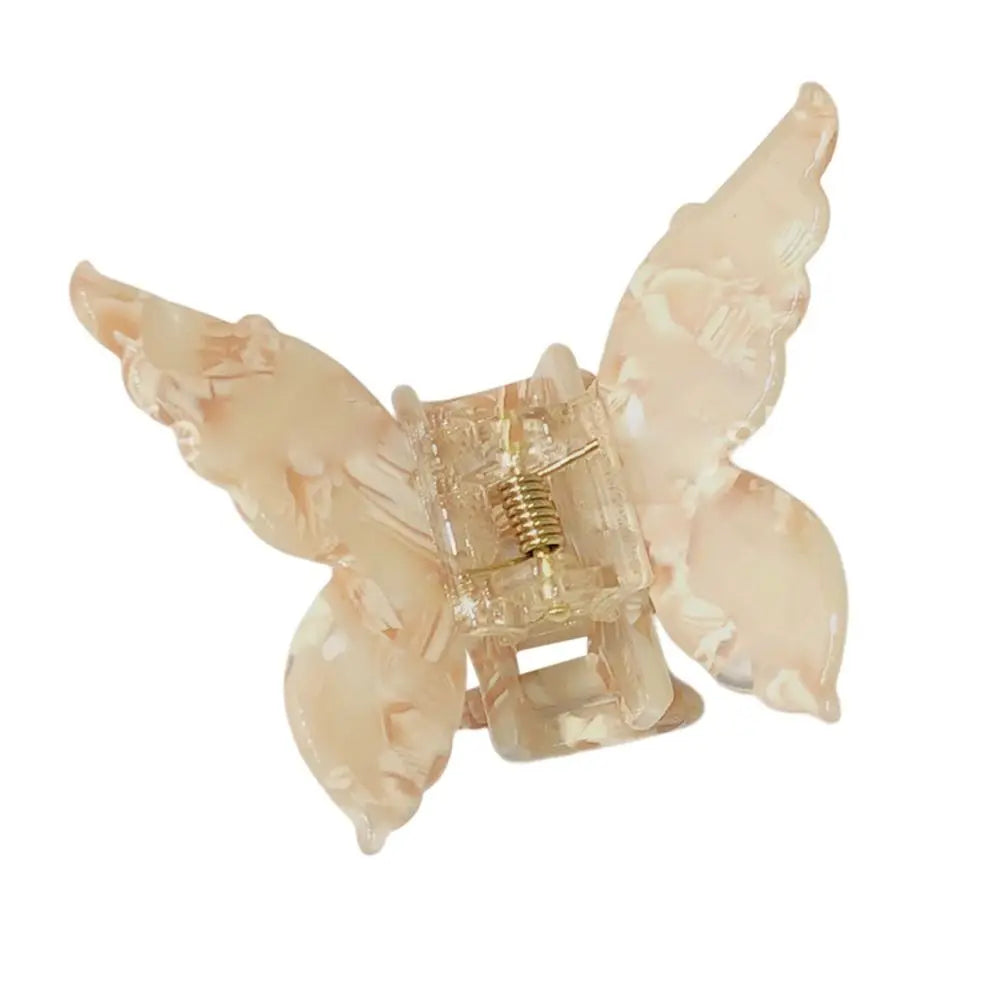 French Retro Butterfly Hair Claw Clips – Acetate Back-of-Head Updo Hair Grabbers for Women