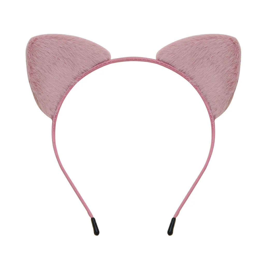 Cute Furry Cat Ears Headband – Cosplay Fancy Dress Hairband for Women & Girls