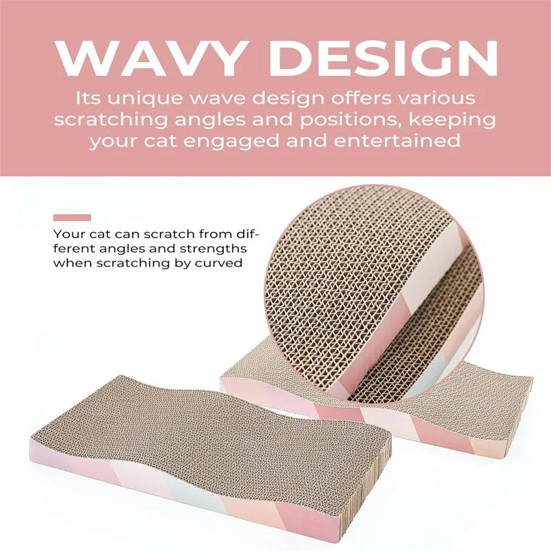 Corrugated Cat Scratcher Lounge – Reversible Cardboard Scratching Pad & Bed for Indoor Cats