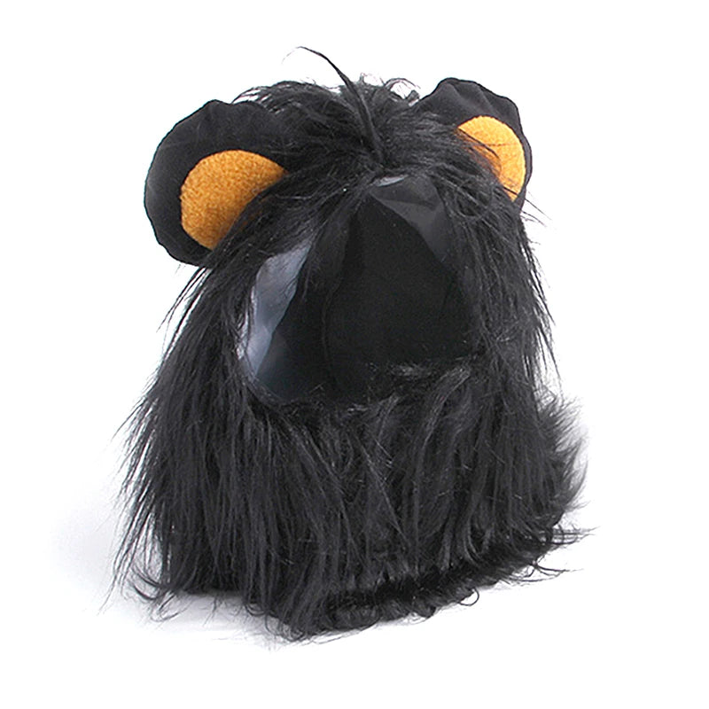 Lion Mane Wig Pet Hat for Cats & Small Dogs – Funny Cosplay Costume for Halloween & Photos