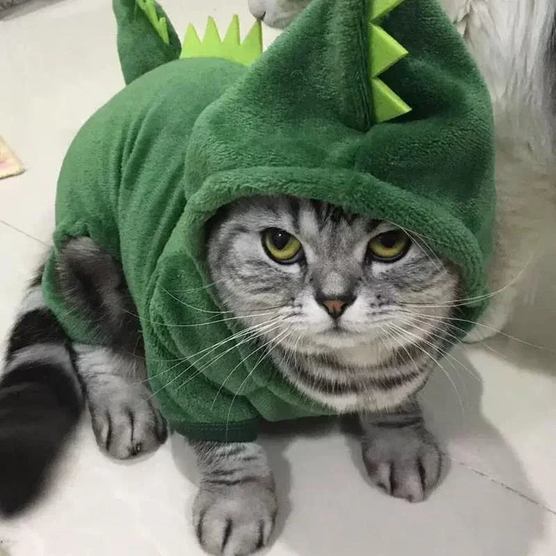 Winter Pet Jumpsuit for Small Dogs & Cats – Warm Plush Cartoon Animal Costume Onesie