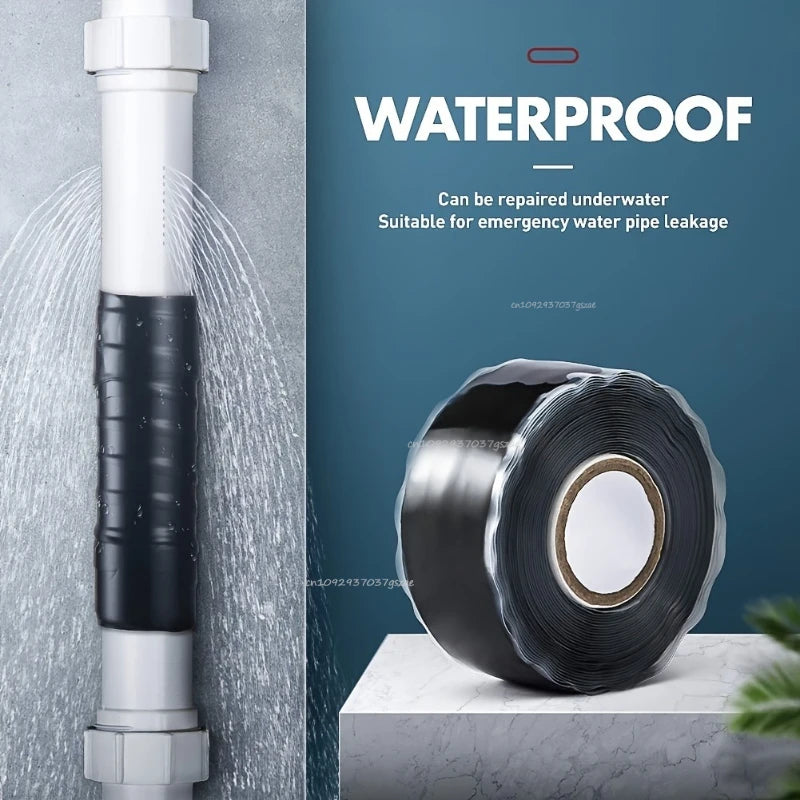 Self Fusing Silicone Tape – Waterproof Emergency Pipe & Hose Repair Wrap, Heavy Duty Sealing Tape