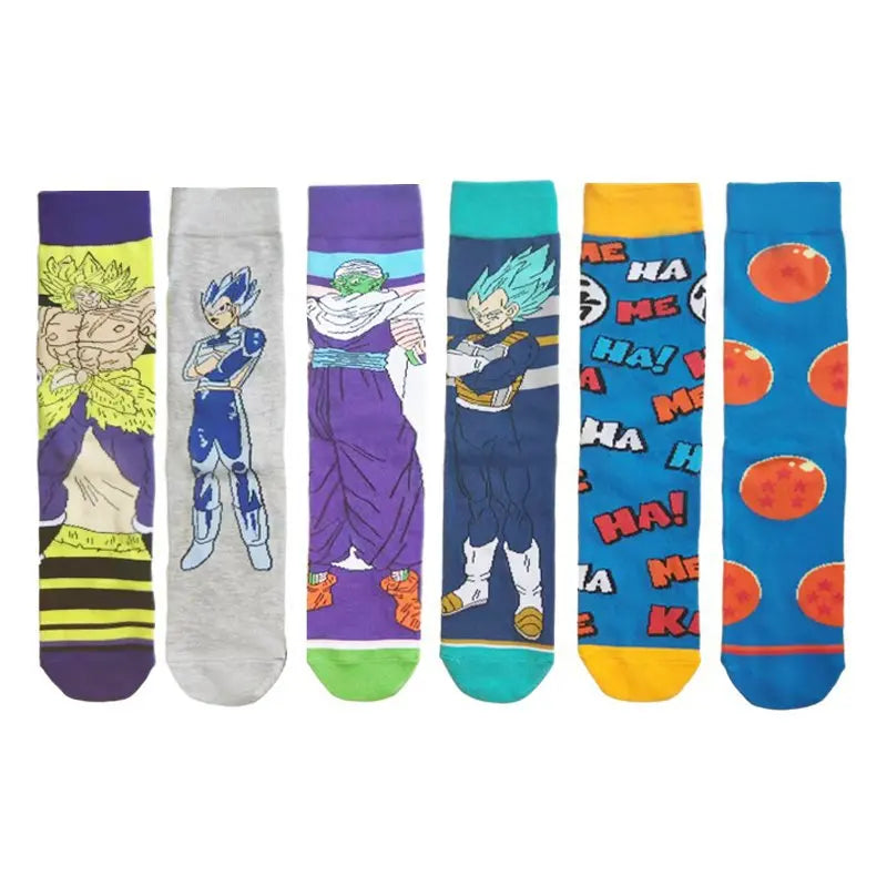 Bandai Dragon Ball Mid-Tube Socks – Anime Cartoon Cotton Crew Socks for Men