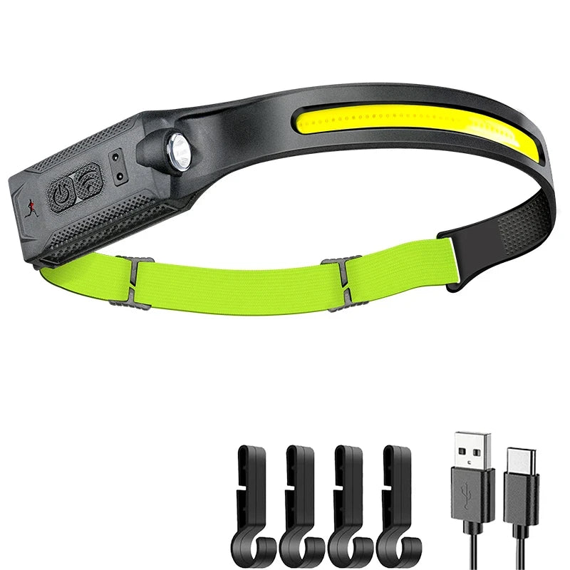 Rechargeable LED Headlamp - 3-Mode USB Work Headlight for Repairs, Camping & Emergencies