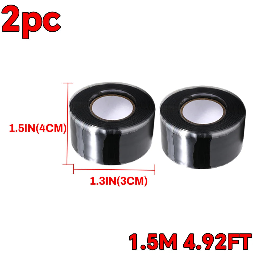 Self Fusing Silicone Tape – Waterproof Emergency Pipe & Hose Repair Wrap, Heavy Duty Sealing Tape