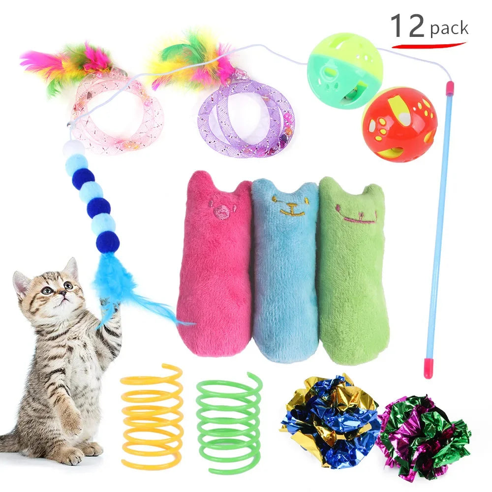 Foldable Cat Tunnel Tent – Mouse Shape Kitten Play Tube with Balls & Fish Toy
