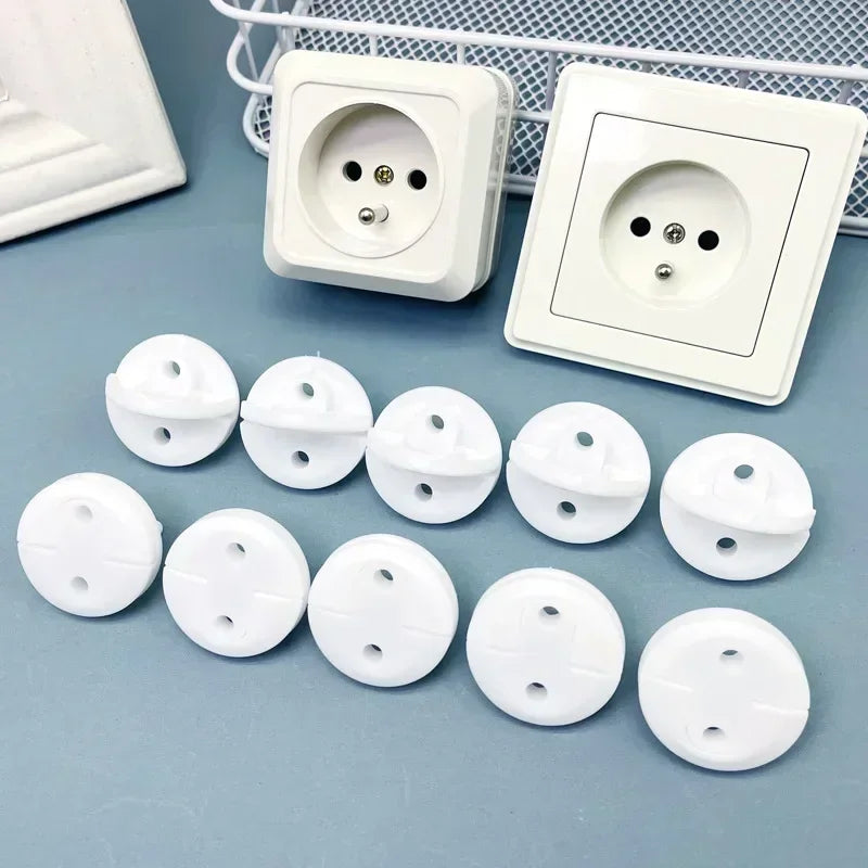 Child Safety Electrical Socket Covers, White Outlet Plug Protectors, 10 PCS