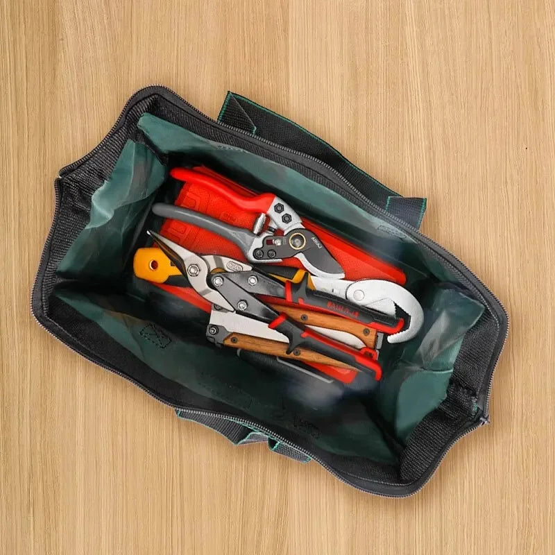 Heavy Duty 13 Inch Tool Bag - Waterproof Oxford Electrician & Woodworking Hand Tool Organizer