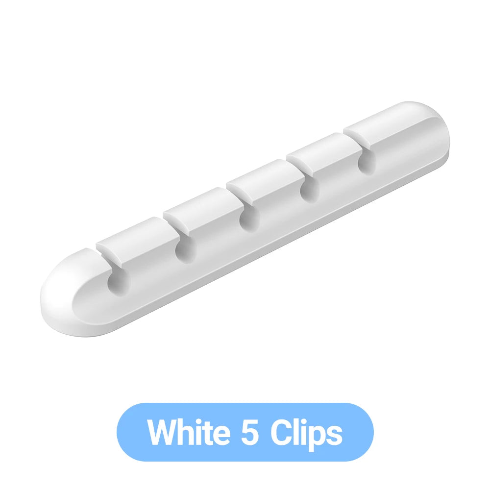 Adhesive Cable Holder Clips, Self-Stick Wire Organizer for Desk, Car & Wall