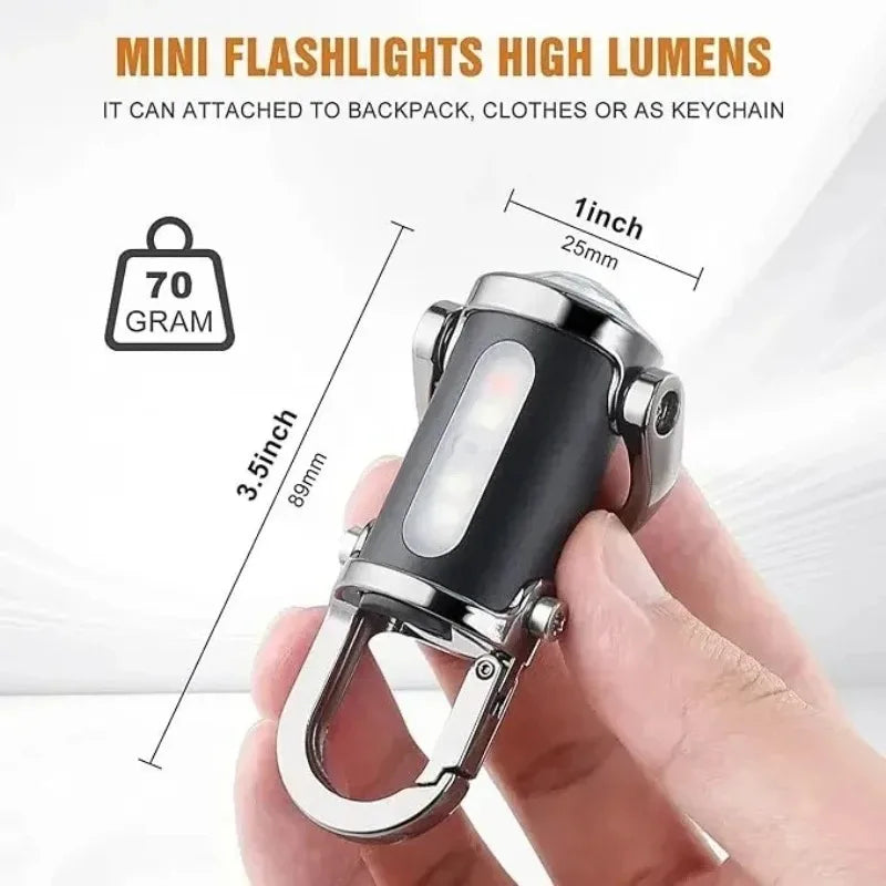 Mini COB LED Carabiner Light – Portable Hanging Work Light for Camping & Repairs