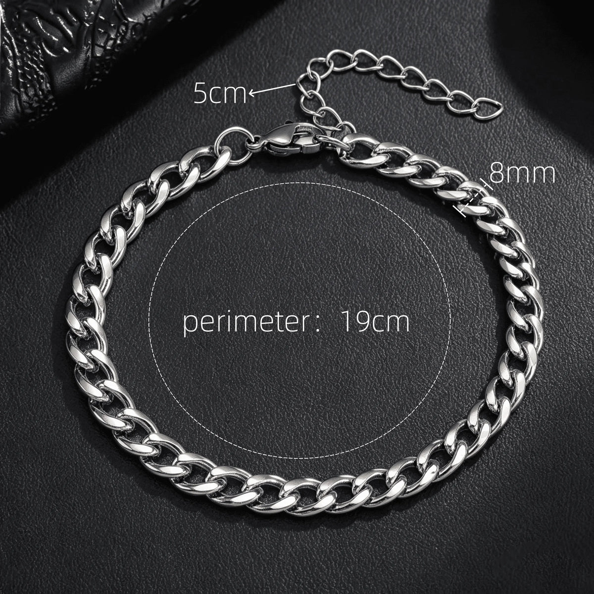 316L Stainless Steel Cuban Chain Bracelet and Necklace Set for Men – Gold and Silver Y2K Gothic Jewelry