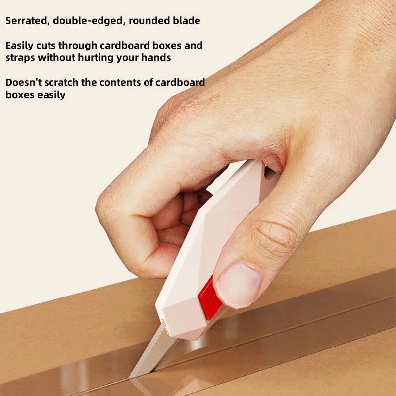 Box Cutter Pocket Utility Knife – Safety Package Opener for Cardboard, Tape & Cartons