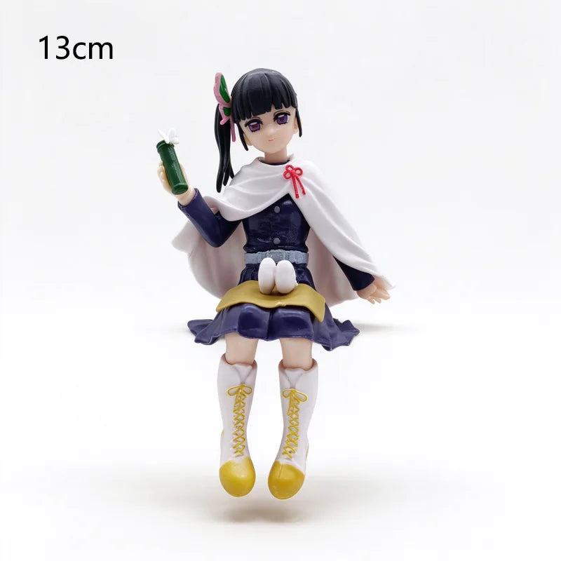 Demon Slayer Sitting Figures, Rice-Eating Tanjiro Nezuko Anime Figurine Desk Decor