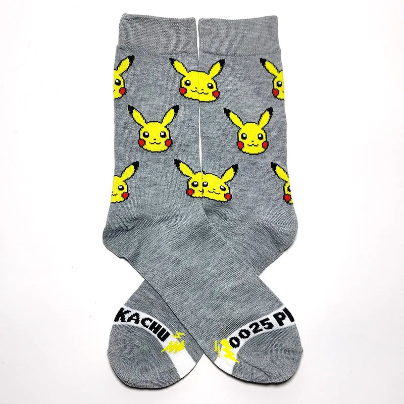 Pokémon Long Crew Socks – Pikachu, Eevee & Gengar Anime Cartoon Harajuku Athletic Socks