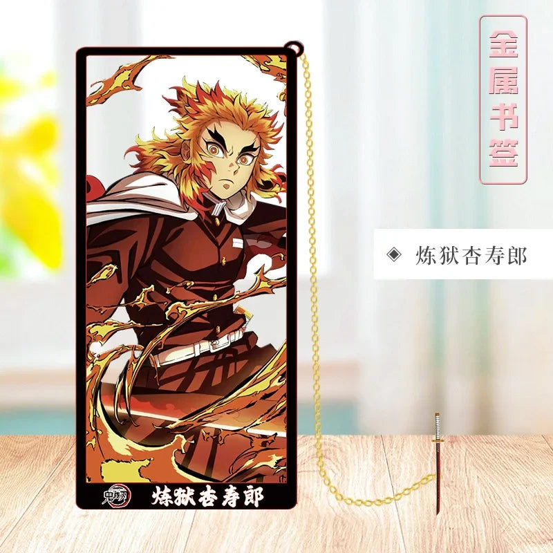 Demon Slayer Metal Bookmark Set – Anime Character Page Markers for Readers & Collectors