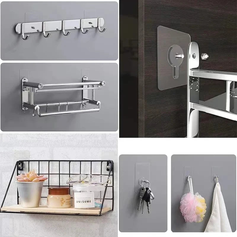 Punch-Free Screw Hooks – Adhesive Wall Picture Hangers, No-Drill Invisible Hooks for Frames