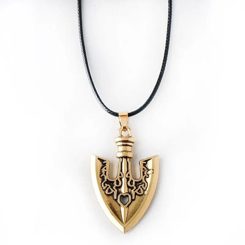 JoJo's Bizarre Adventure Kujo Jotaro Arrow Pendant Chain Necklace - Anime Metal Choker Jewelry Gift for Fans