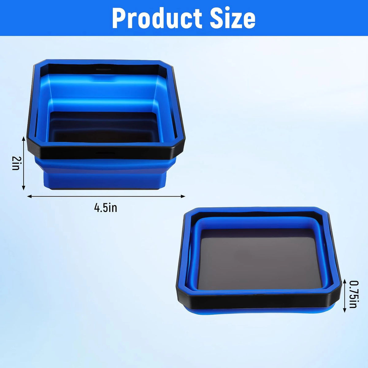 Magnetic Parts Tray, Foldable Silicone Bowl for Bolts, Nuts & Screws