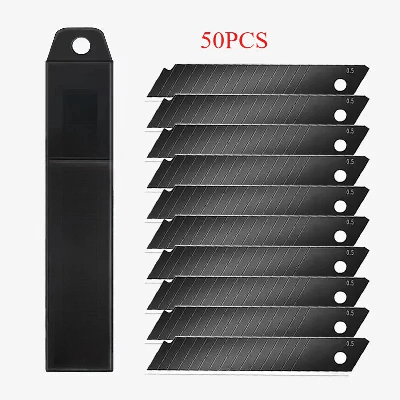 Utility Knife Blades 100mm Carbon Steel Replacement Cutter Pack