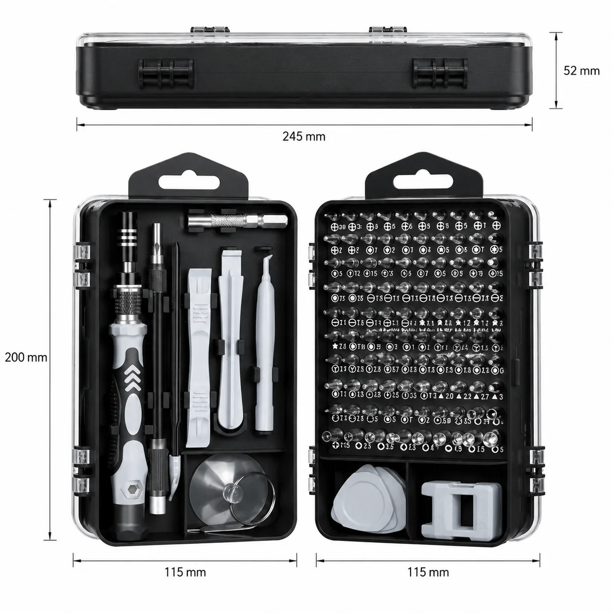 Magnetic Screwdriver Bit Set 115pcs Precision Torx Hex for Phone & PC Repair
