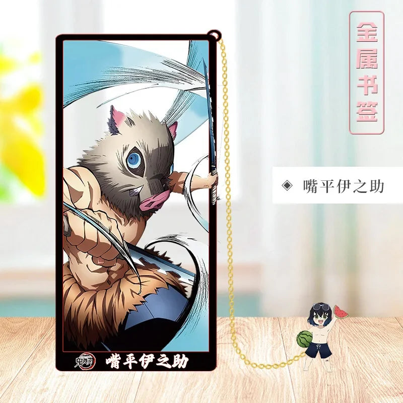 Demon Slayer Metal Bookmark Set – Anime Character Page Markers for Readers & Collectors