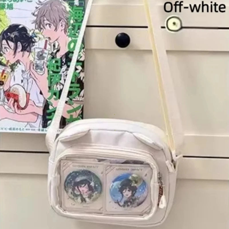 Y2K Transparent School Itabag – Japanese Harajuku Crossbody Shoulder Bag for Girls