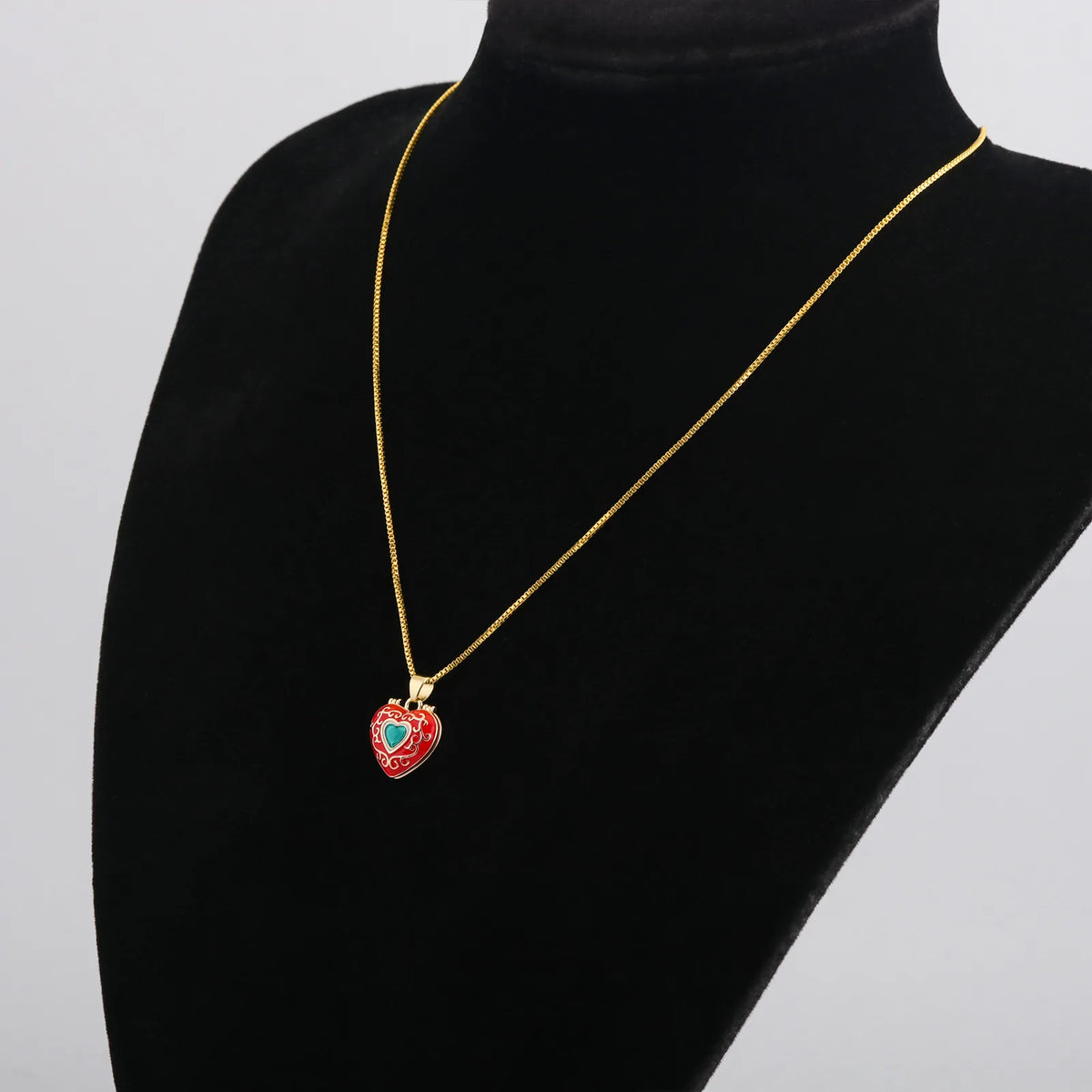 Sugar Sugar Rune Heart Necklace Open Heart Diamond Pendant Chocolat Vanilla Couple Anime Cosplay Gift