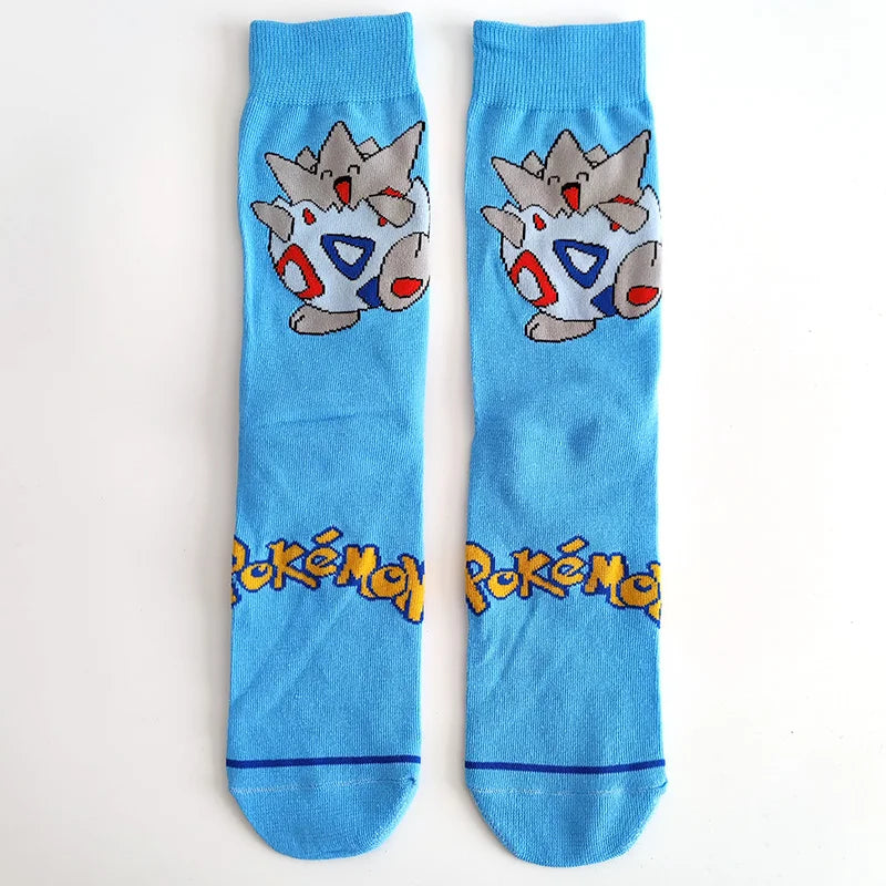 Pokémon Long Crew Socks – Pikachu, Eevee & Gengar Anime Cartoon Harajuku Athletic Socks