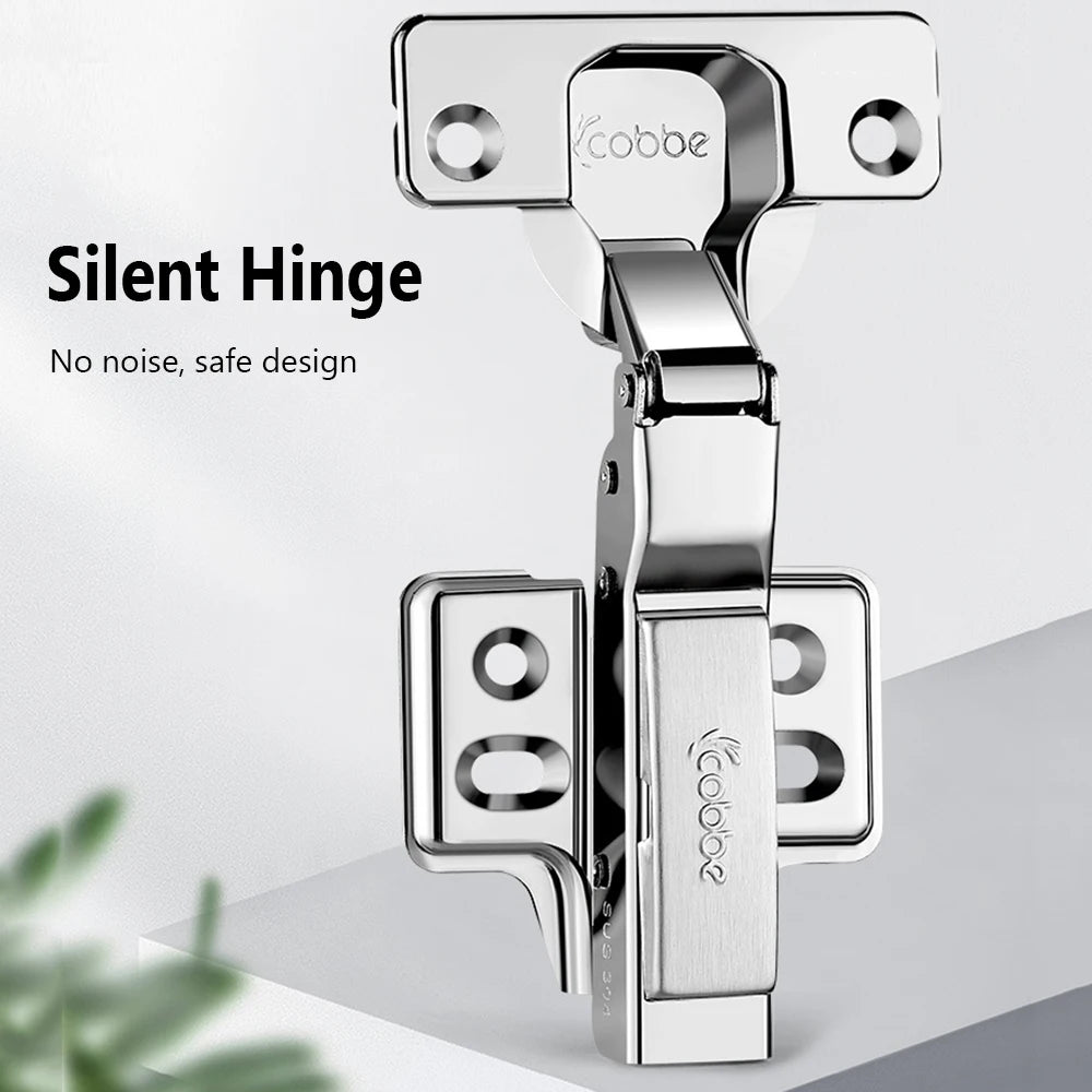 Soft-Close Cabinet Hinge – Stainless Steel Hydraulic Damper Hinge for Kitchen & Wardrobe Doors