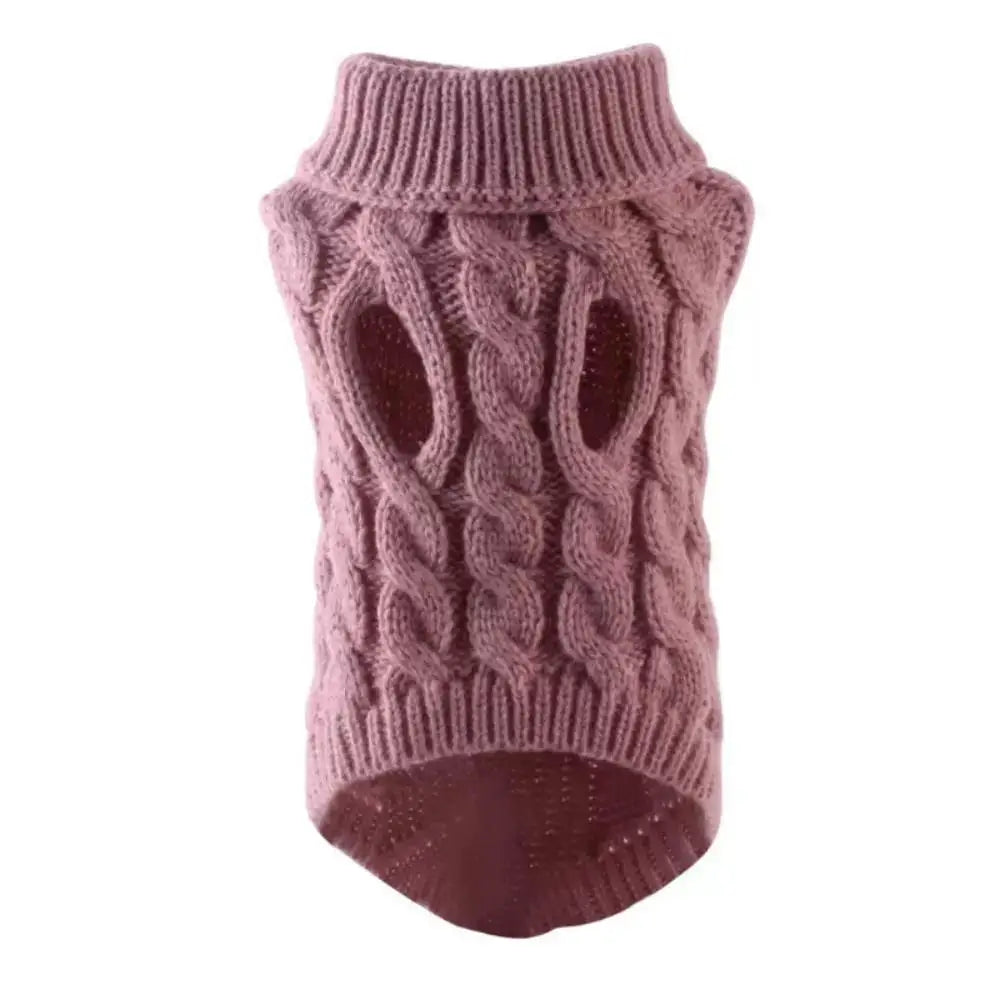 Knitted Turtleneck Pet Sweater Winter Dog Cat Costume Clothes