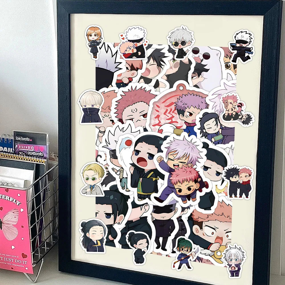 Jujutsu Kaisen Sticker Pack Waterproof Gojo Itadori Decals for Phone Laptop