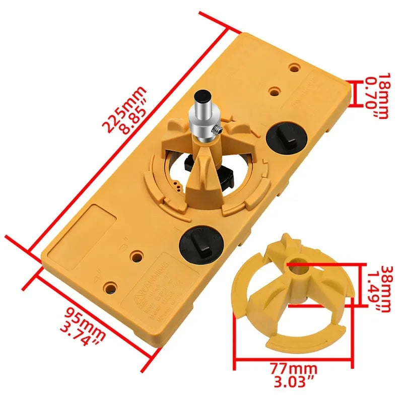 35mm Cup Hinge Jig Kit – Concealed Cabinet Hinge Drilling Guide for Woodworking Doors