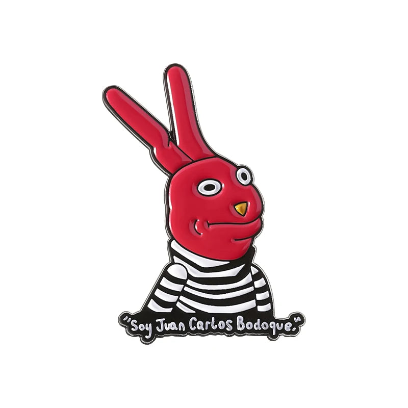 Cartoon Angry Red Rabbit Enamel Pins - Anime Prison Bunny Brooch Lapel Badge Gift
