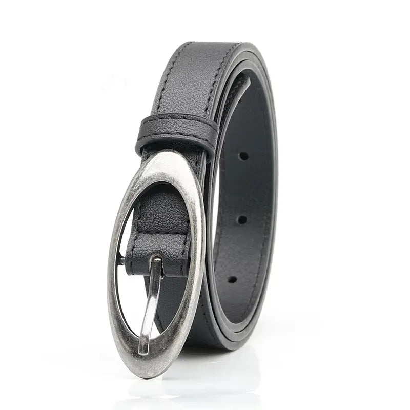 Gothic Moon Star Crescent Buckle Belt Y2K Punk PU Leather Waistband Women Men