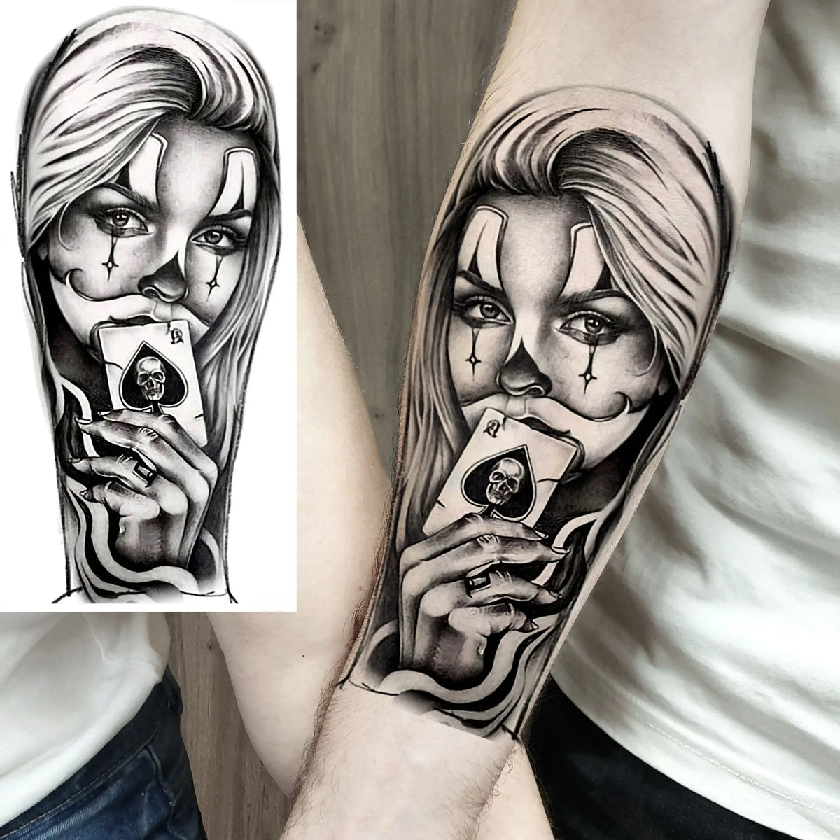 Full Arm Temporary Tattoo Sleeve, Waterproof Realistic Fake Tattoos for Men and Women