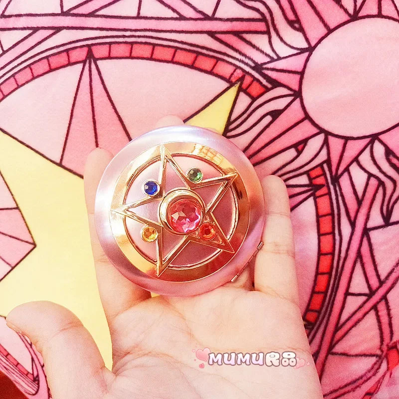 Sailor Moon Compact Mirror - Anime Magic Wand Folding Travel Makeup Mirror