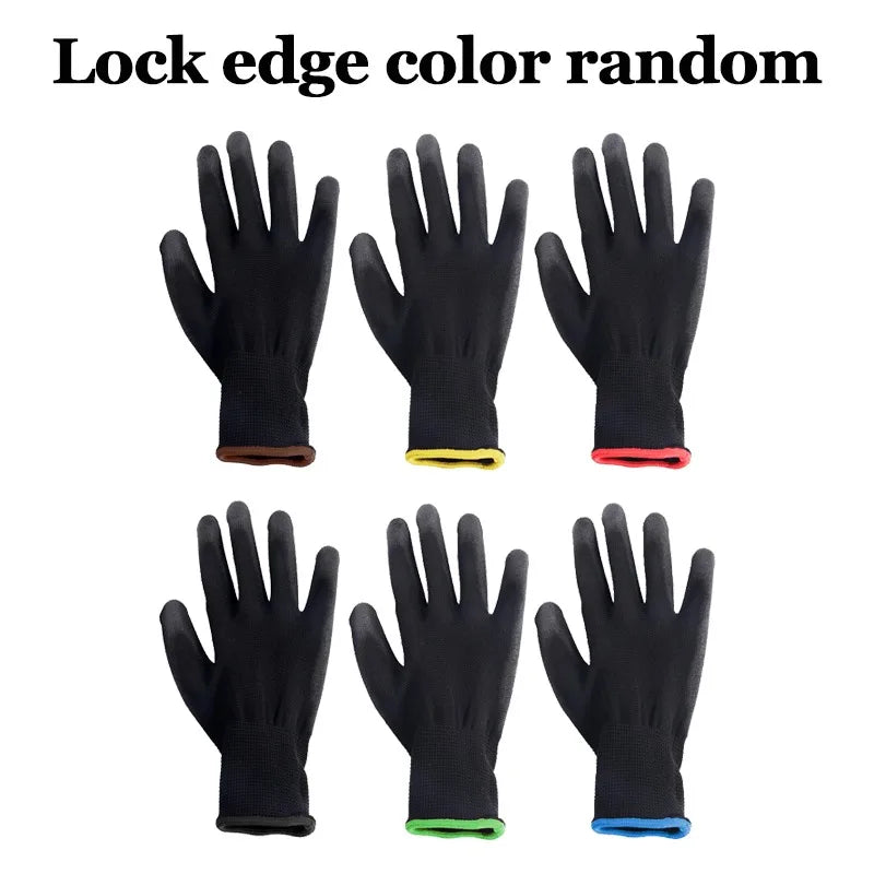 Nylon PU Coated Work Gloves, Non-Slip Gloves for Woodworking & DIY