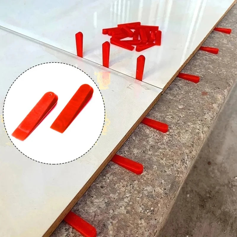 Tile Leveling Spacer Clips 100pcs, Reusable 5/6/10mm Wedge Tile Spacers