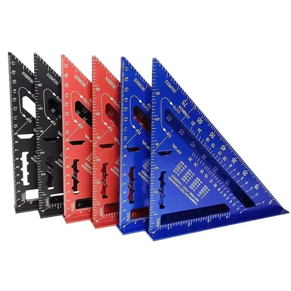 Aluminum Speed Square Ruler 7 Inch – Carpentry Layout & Angle Tool