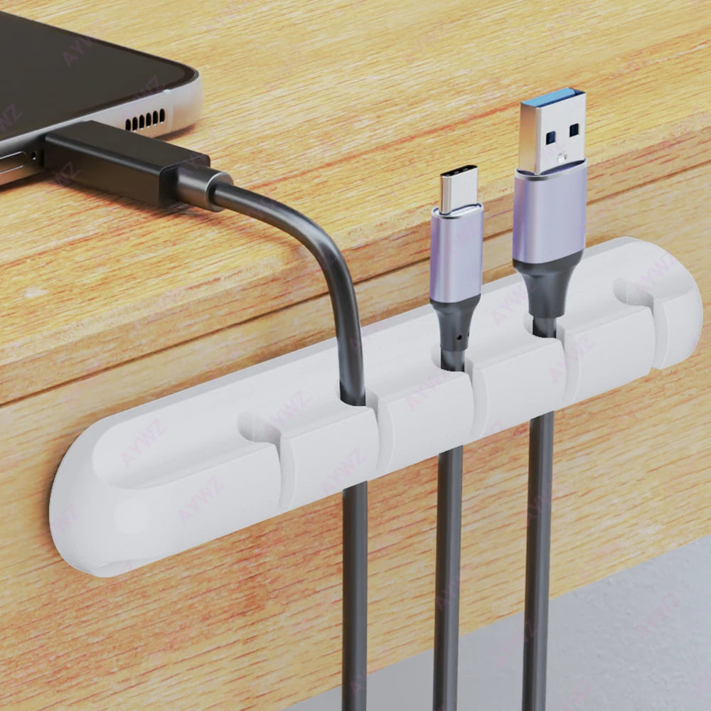 Adhesive Cable Holder Clips, Self-Stick Wire Organizer for Desk, Car & Wall