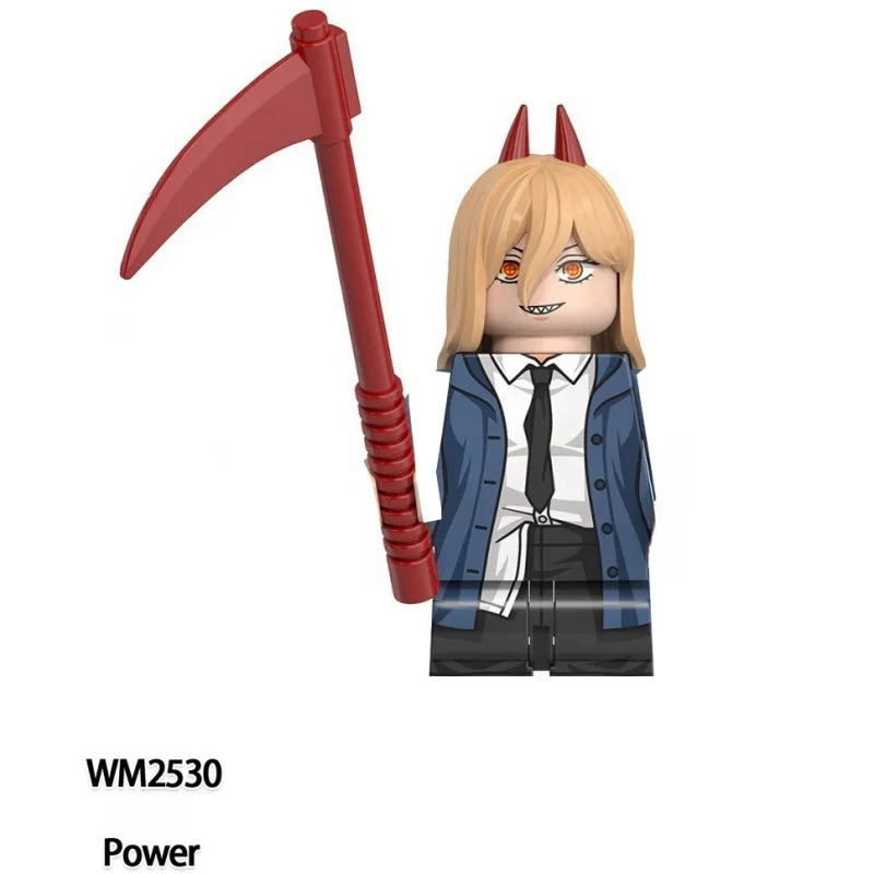 Chainsaw Man Building Block Figures, Mini Anime Brick Minifigs Collectible Gift
