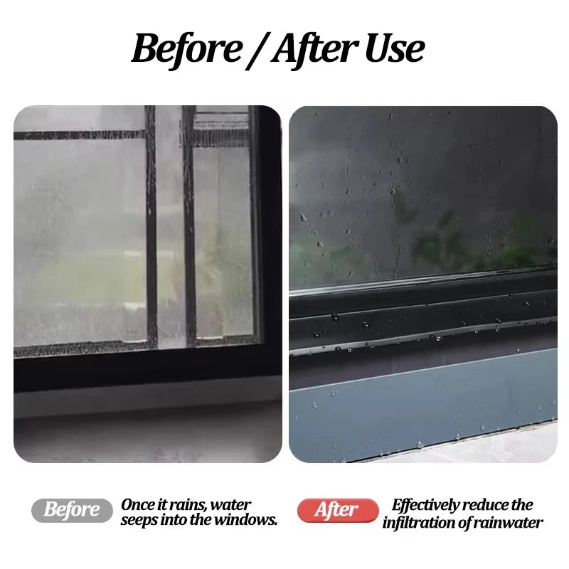 Window Water Blocking Weatherstrip Bar 100cm - Sliding Window Rain Seal