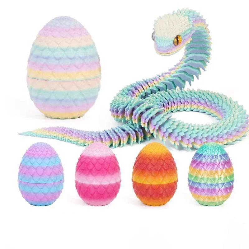 Anime 3D Printed Snake Egg Fidget Action Figure Stress Relief Desktop Ornament Gift