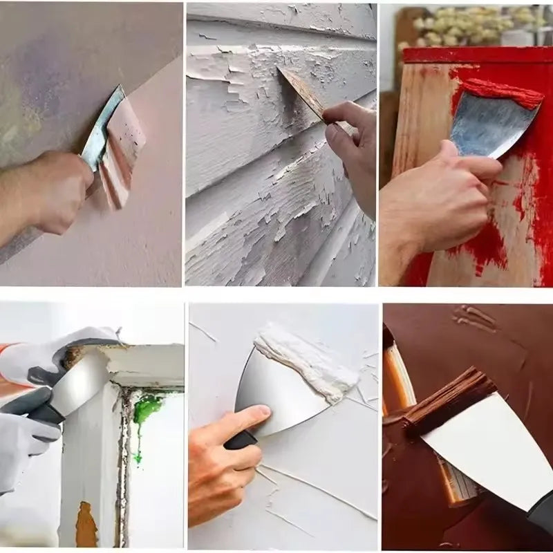Stainless Steel Putty Knife Set, 2/3/4/5 Inch Scraper for Drywall, Paint & Plaster