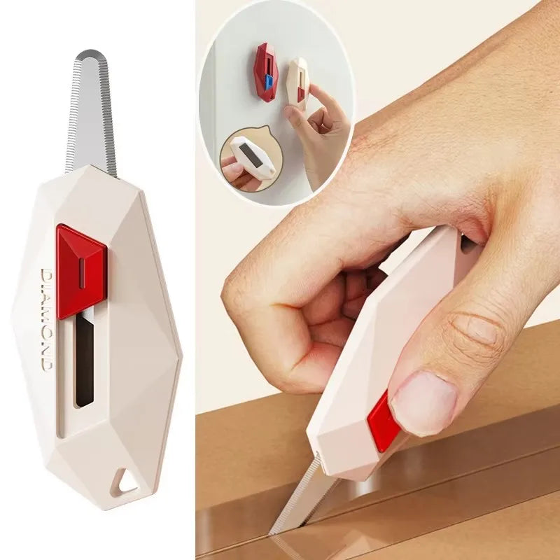 Box Cutter Pocket Utility Knife – Safety Package Opener for Cardboard, Tape & Cartons