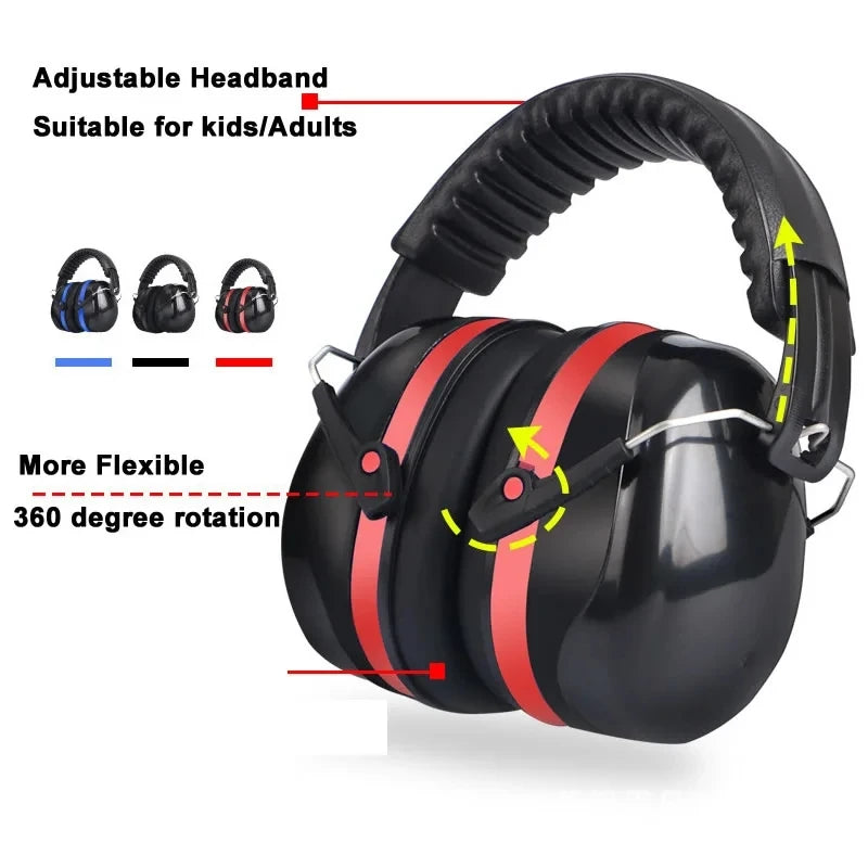 Foldable Anti-Noise Earmuffs – Hearing Protection Ear Defenders for Work, Tools & Mowing