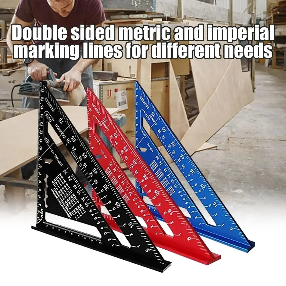 Aluminum Speed Square Ruler 7 Inch – Carpentry Layout & Angle Tool