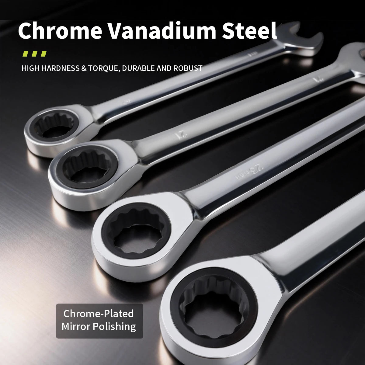 Chrome Vanadium Ratchet Wrench Reversible Ring Gear Set